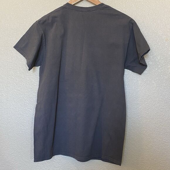 Men’s T-shirt Medium Owl With Dream Catcher Dark Grey Brown Casual - Picture 3 of 4